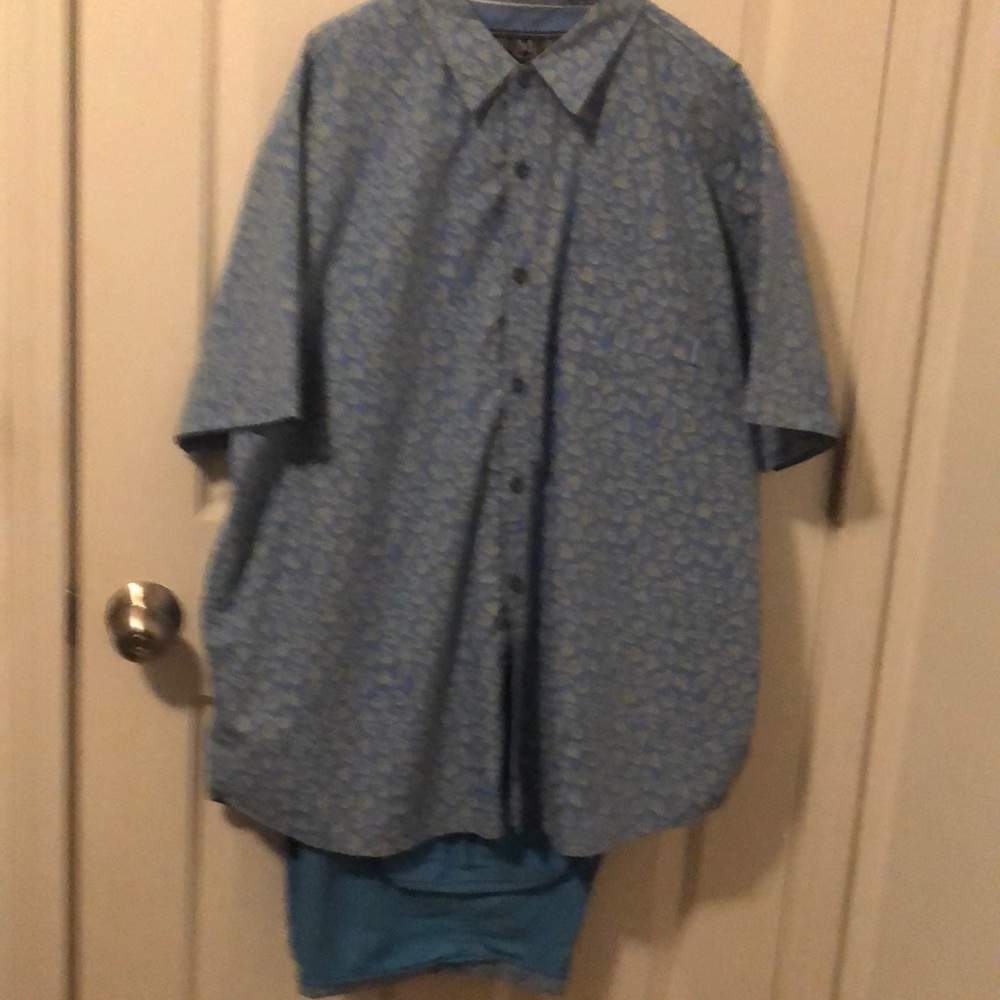 Light Blue 2 Piece Shorts Set